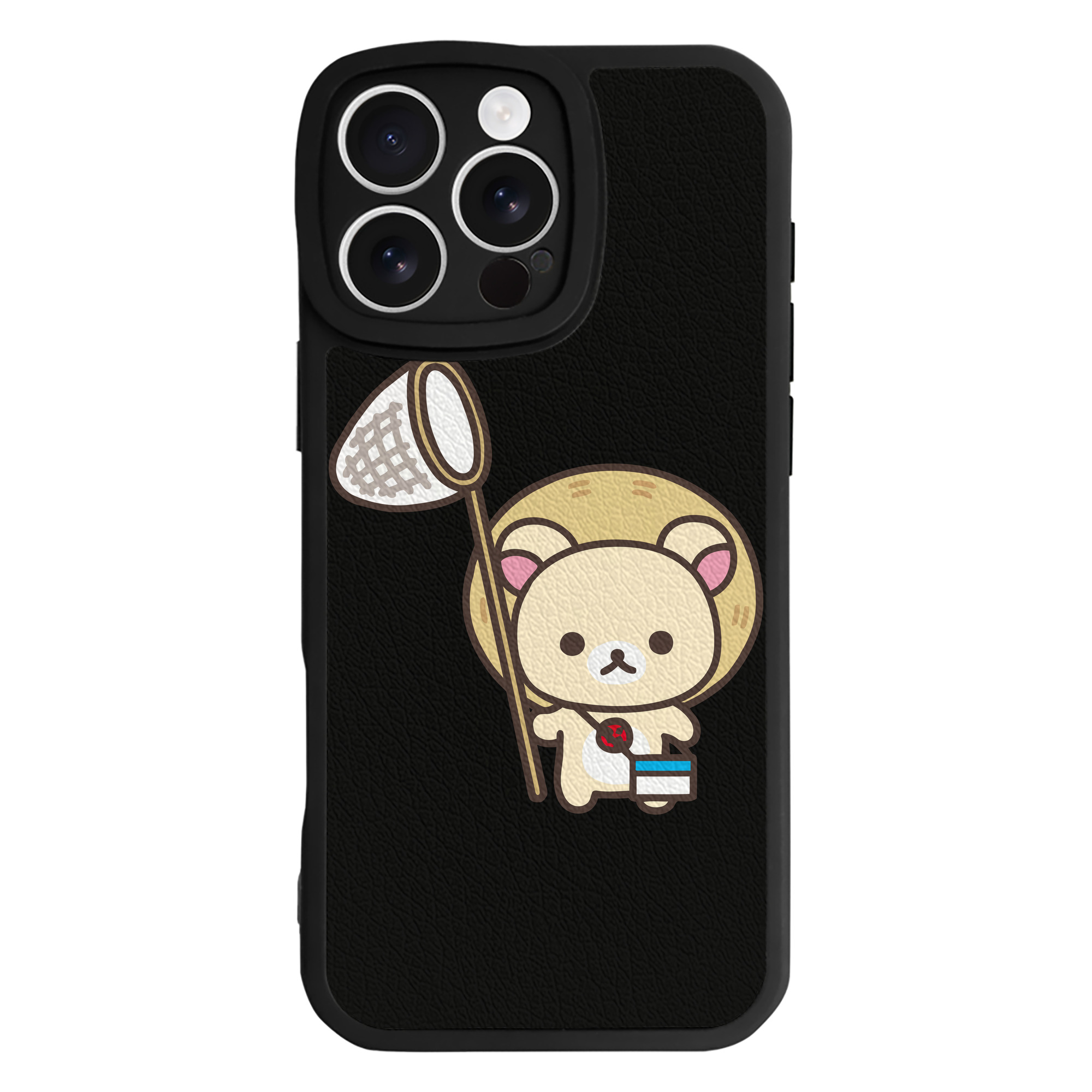 （画像用） リラックマ リラックマ キイロイトリ Rilakkuma Korilakkuma Kiiroitori 【iPhone 16シリーズ対応】シリコンスマホケース（レザー調） 材質：シリコン